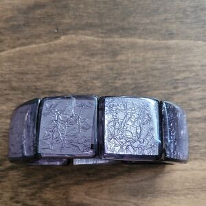 Purple Textured GlassBracelet